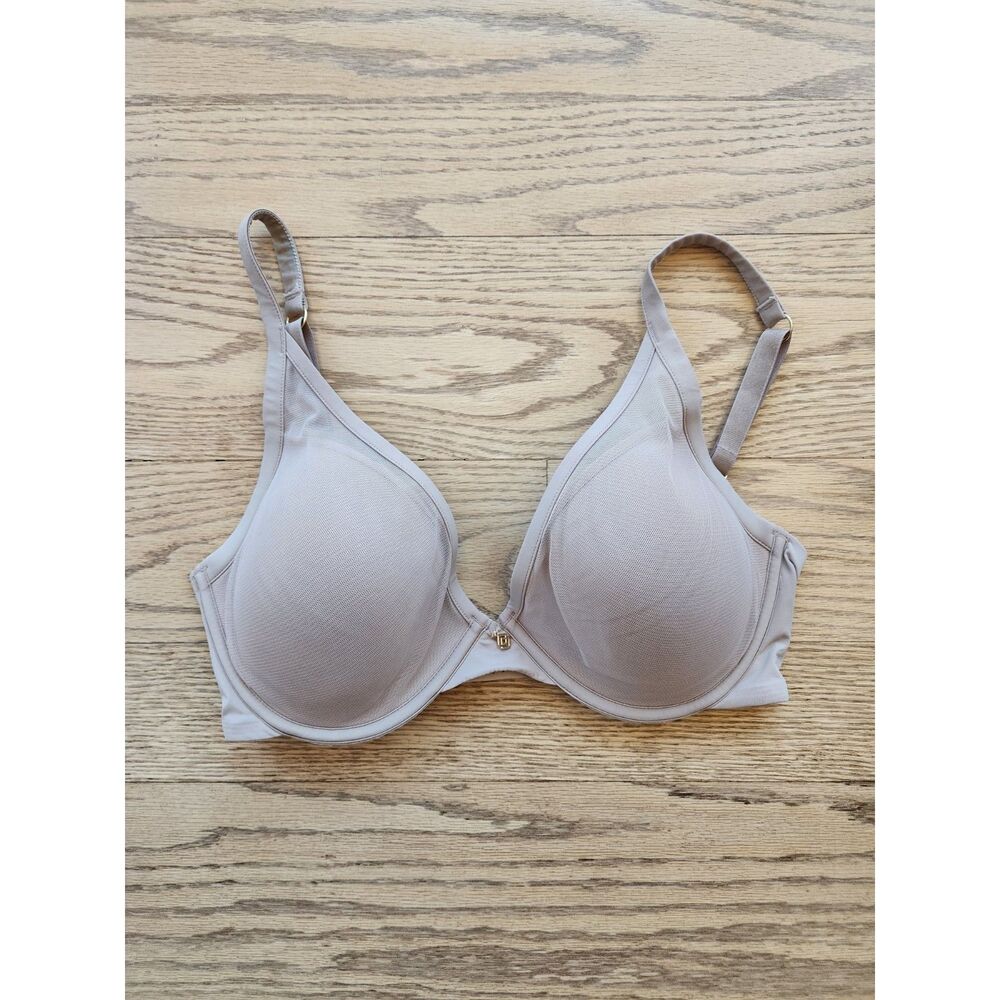 ThirdLove 32E 24/7 Classic Uplift Plunge Bra Beige EUC